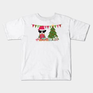 Suave Corgi celebrates Christmas! - The Cool sophisticated Puppy! Kids T-Shirt